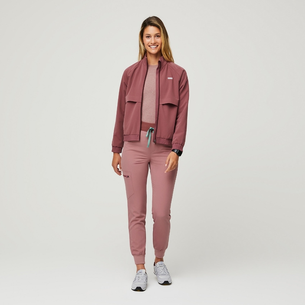 FIGS Sydney Scrub Jacket Mineral Mauve Small NWT